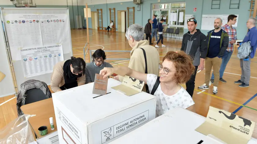 Tolmezzo 26 Maggio 2019. Elezioni Europee 2019 e Comunali. Seggio di Tolmezzo.© Foto Petrussi