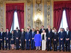Ministers of the new Italian government pose for a family photo with Italian President Sergio Mattarella (6-L) and Premier Giuseppe Conte (7-L) after their swearing-in ceremony at Quirinal Palace, Rome, Italy, 05 September 2019. Italian Prime Minister Giuseppe Conte's new government is a coalition between the anti-establishment 5-Star Movement (M5S) and the center-left Democratic Party (PD) that will have 21 ministers, 10 from the M5S, nine from the PD and one from the small leftwing Free and Equal (LeU) party, media reported. ANSA/ALESSANDRO DI MEO