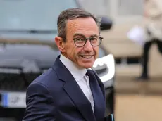 epa11620846 Newly appointed French Interior Minister Bruno Retailleau leaves from the Elysee palace after the first new cabinet meeting in Paris, France, 23 September 2024. The new government of new French Prime Minister Michel Barnier was announced on 21 September. EPA/Teresa Suarez