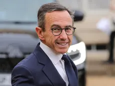 epa11620846 Newly appointed French Interior Minister Bruno Retailleau leaves from the Elysee palace after the first new cabinet meeting in Paris, France, 23 September 2024. The new government of new French Prime Minister Michel Barnier was announced on 21 September. EPA/Teresa Suarez