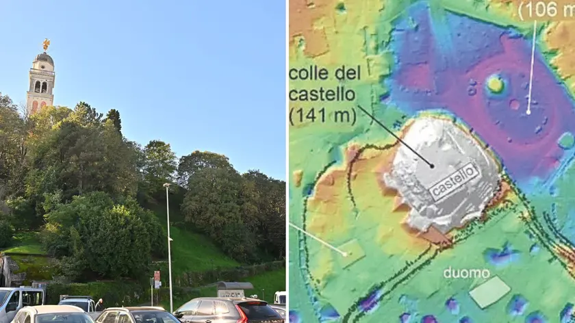 Il colle del castello di Udine è un cumulo di terra artificiale datato attorno al 1400 avanti Cristo