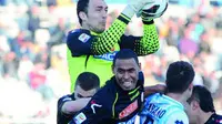 Goalkeeper of Udinese Brkic Zeljko in action during the Italian serie A soccer match Pescara-Udinese at Adriatico stadium in Pescara, Italy, 03 March 2013. ANSA/ MASSIMILIANO SCHIAZZA