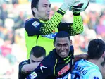 Goalkeeper of Udinese Brkic Zeljko in action during the Italian serie A soccer match Pescara-Udinese at Adriatico stadium in Pescara, Italy, 03 March 2013. ANSA/ MASSIMILIANO SCHIAZZA