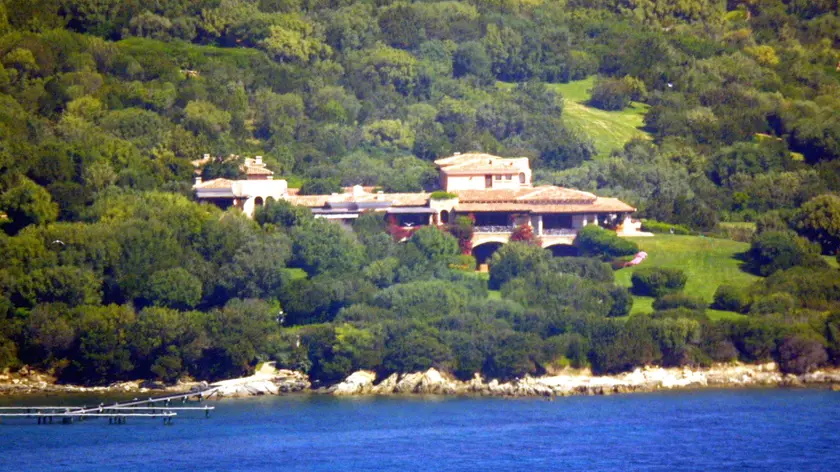 Veduta esterna di villa ''La Certosa '' a Porto Rotondo, Sassari, 12 Agosto 2003. ANSA / ANTONELLO ZAPPADU