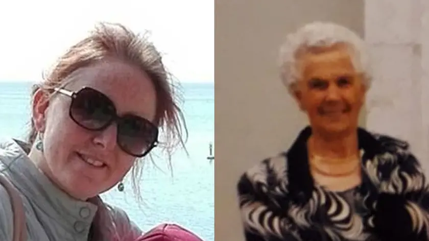 Barbara Del Fabbro, 45 anni, commerciante; a destra, Giustina Zorzet, 95 anni