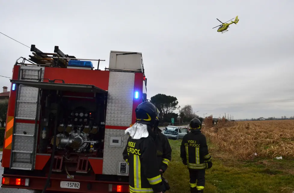 San Daniele del Friuli 09 gennaio 2016 incidente © Petrussi Foto Press -Turco Massimo