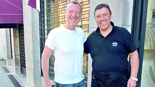 Amadeus insieme a Paolo Schiffo (Al Pavone)