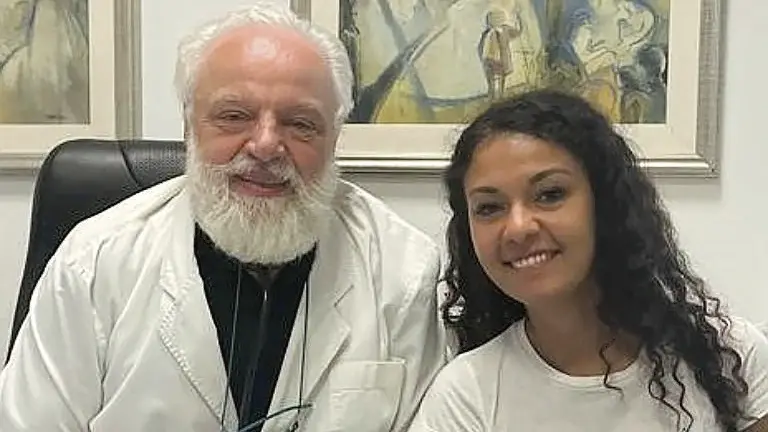 Eliano Bassi con Sofia Tilatti, il medico di base che lo sostituirà