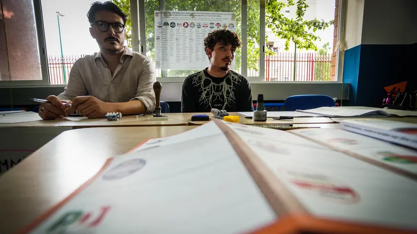 Elezioni europee 2024: scarsa affluenza alle urne per il rinnovo del parlamento europeo. Napoli 9 Giugno 2024 ANSA / CESARE ABBATE