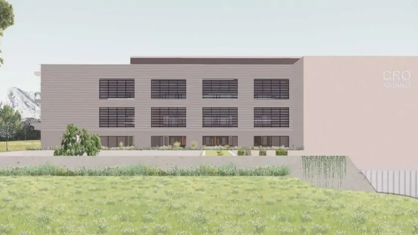 Il rendering della nuova ala al Cro di Aviano