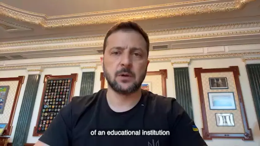 Frame di un video pubblicato dal presidente ucraino Volodymyr Zelensky su Telegram, 03 settembre 2024. TELEGRAM/ VOLODYMYR ZELENSKY +++ATTENZIONE LA FOTO NON PUO' ESSERE PUBBLICATA O RIPRODOTTA SENZA L'AUTORIZZAZIONE DELLA FONTE DI ORIGINE CUI SI RINVIA+++ NPK +++