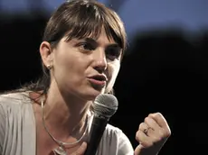 Debora Serracchiani interviene durante la festa del Pd di Roma il 24 luglio 2009 alle terme di Caracalla. ANSA / GUIDO MONTANI
