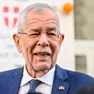epa10232373 Austrian President Alexander Van der Bellen adresses media at a polling station after casting his vote during the Austrian presidential elections in Vienna, Austria, 09 October 2022. Over six million Austrians are casting their votes to elect the next Austrian president. If no candidate achieves the outright majority, more than 50 percent of valid votes, the run-off will take place on 06 November 2022. EPA/CHRISTIAN BRUNA