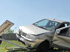 Udine 2 Agosto 2011. Incidente incrocio Via Lumignacco Via Selvuzzis. Telefoto Copyright Foto Petrussi / PFP