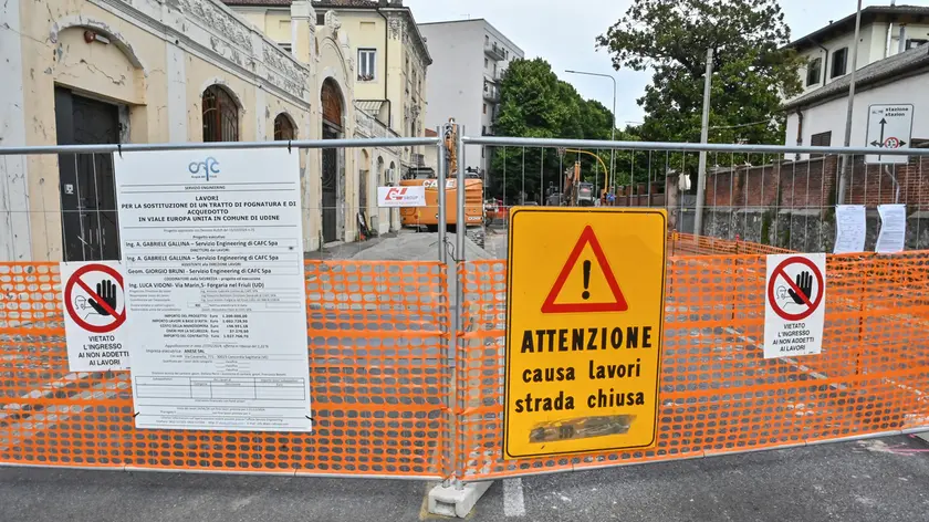 Il cantiere si sposterà lungo viale Europa Unita a partire dall’8 luglio