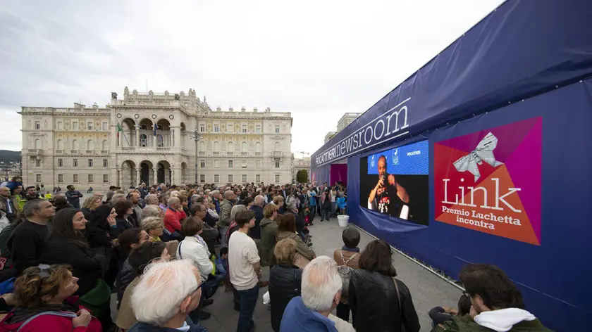 La Fincantieri Newsroom in piazza Unità nel 2019 in occasione dell?ultima edizione di Link prima della pandemia