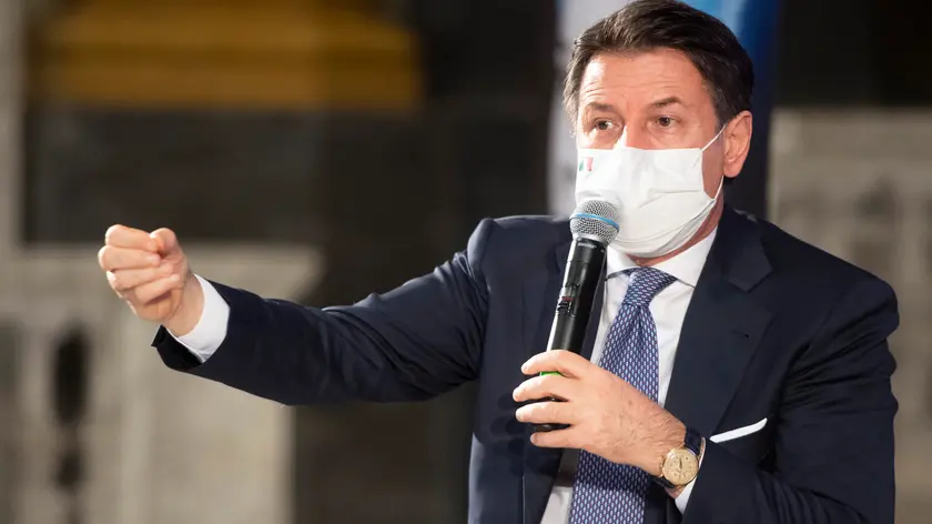 Il presidente del Consiglio Giuseppe Conte al festival di Limes, Genova, 16 ottobre 2020. ANSA/FILIPPO ATTILI UFFICIO STAMPA PALAZZO CHIGI