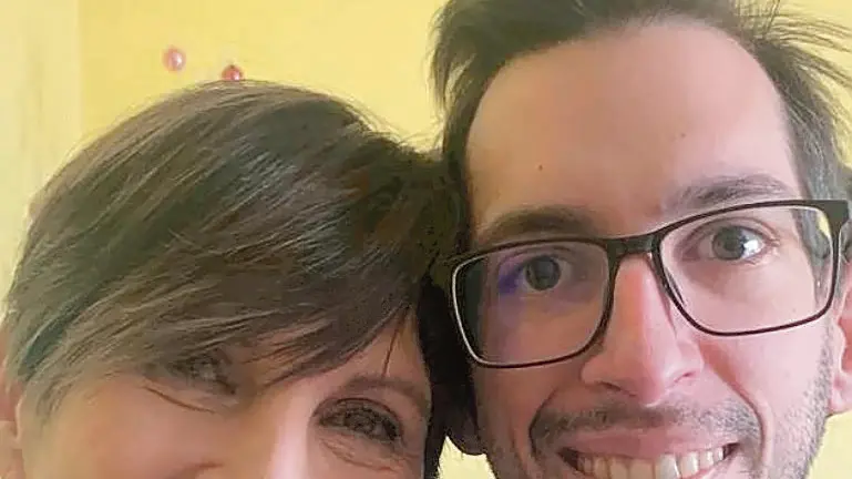 Michele Bombacigno con la madre Marzia