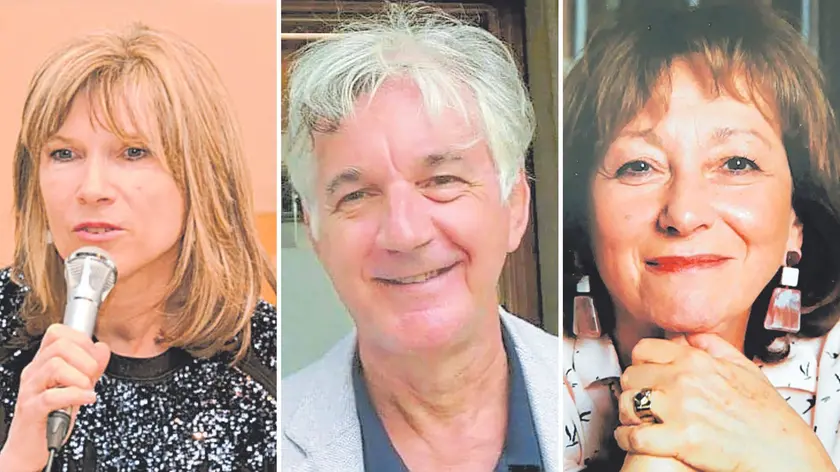 Da sinistra: Beatrice Bonato, curatrice del festival Filosofia In Città, Claudio Freschi e Rosella Prezzo