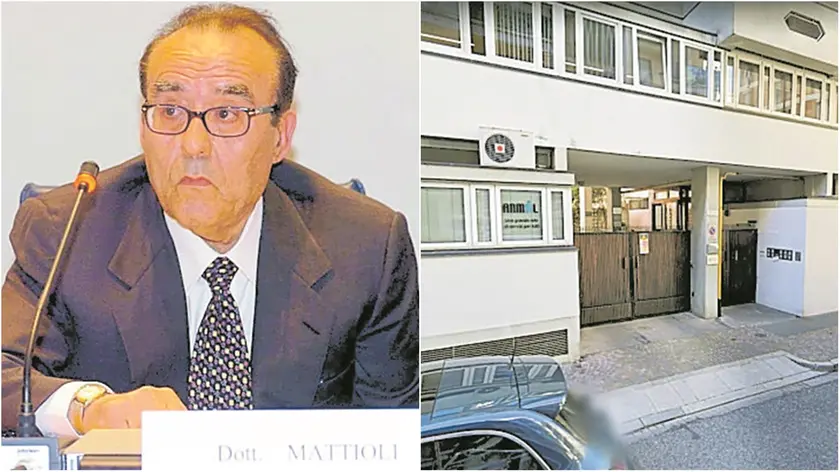 Nelle foto, Romeo Mattioli e la sede Anmil in via D’Aronco