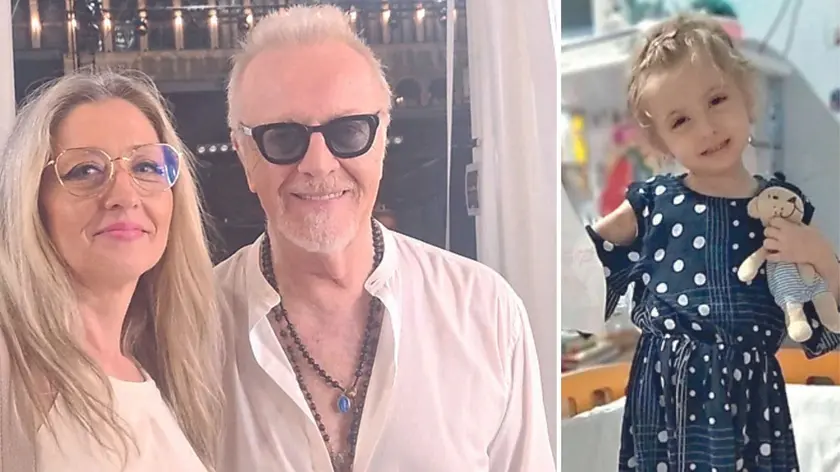 Mamma Sabina con Umberto Tozzi, a destra Elisa Pardini, morta di leucemia: aveva 5 anni