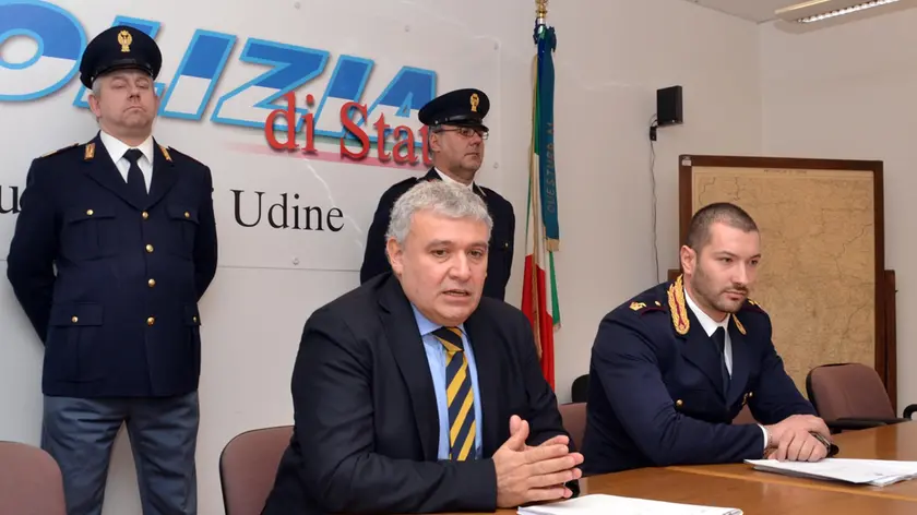 Udine 16 Gennaio 2015 conf stampa questura Foto Agenzia Foto Petrussi/Turco