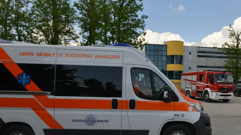 Pavia di Udine 09 Maggio incidente sul lavoro Agenzia Petrussi foto Turco Massimo