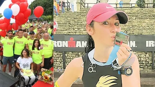 Un'immagine de "La 78 Rose Run" nel ricordo di Francesca Manfè (a destra)