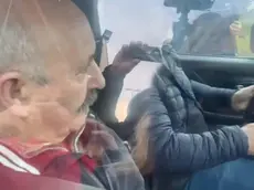 Il momento in cui Michele Misseri ha lasciato il carcere di Lecce questa mattina, 11 febbraio 2024. ANSA/ STEFANIA CONGEDO