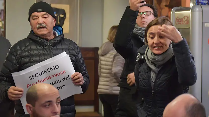 Udine 5 Gennaio 2018. Conferenza stampa con contestazione presidente ConfConsumatori. © Foto Petrussi