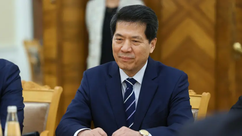 epa10655479 A handout photo made available by Russian Foreign Ministry Press Service shows Special Representative of the Chinese Government on Eurasian Affairs Li Hui listens Russian Foreign Minister Sergei Lavrov during their meeting in Moscow, Russia, 26 May 2023. Li Hui plans to hold talks on a peaceful settlement of the crisis in Ukraine. The Chinese envoy visited Belgium, Poland, France, Ukraine, Germany during his tour, where he discussed China's peace plan for a political settlement of the conflict in Ukraine. EPA/RUSSIAN FOREIGN MINISTRY PRESS SERVICE / HANDOUT HANDOUT EDITORIAL USE ONLY/NO SALES