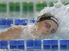 Foto LaPresse - Fabio Ferrari.14/04/2015 Riccione ( Italia).Sport Nuoto.Campionati Italiani Assoluti Primaverili di nuoto - Stadio del Nuoto di Riccione..Nella foto:Alice Mizzau Finale A 400m Stile Libero , qualificata ai Modiali di Kazan..Photo LaPresse - Fabio Ferrari.14 April 2015 Riccione ( Italy).Sport .Italy's spring swimming championship.In the pic:Federica Pellegrini