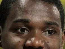 Justin Gatlin, of the United States, gives a thumbs up after finishing second in the men's 100 meters race, at the Rovereto Athletics meeting, in Rovereto, Italy, Tuesday, Aug. 31, 2010. (AP Photo/Felice Calabro')