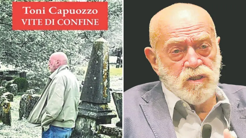 Toni Capuozzo, giornalista e scrittore. A sinistra la copertina del libro