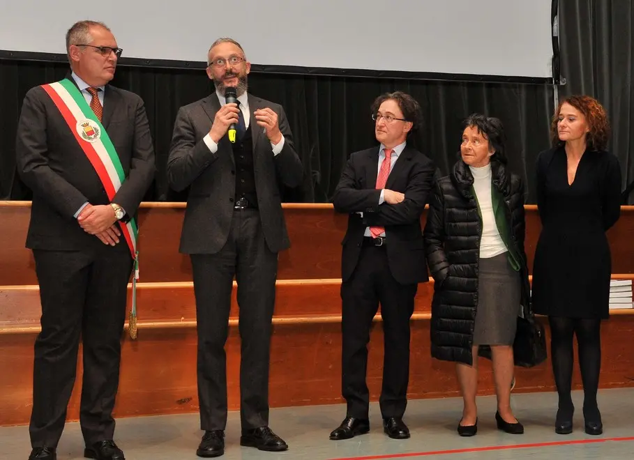 Gemona del Friuli 19 novembre 2016 Consegna della Cittadinanza Onoraria al Messaggero Veneto e consegna del Tallero alla RAI. Copyright Foto Petrussi / Ferraro Simone