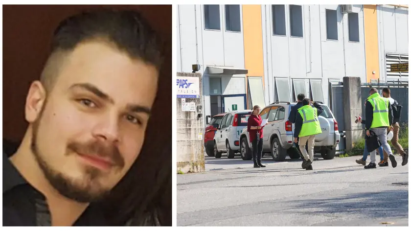 Nicholas Nanut e la fabbrica in cui si è consumata la tragedia (Bumbaca)
