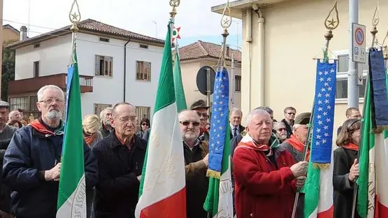 Udine 14 Aprile 2013. Cerimonia in ricordo dei partigiani uccisi in Via Spalato. Telefoto Petrussi Foto Press