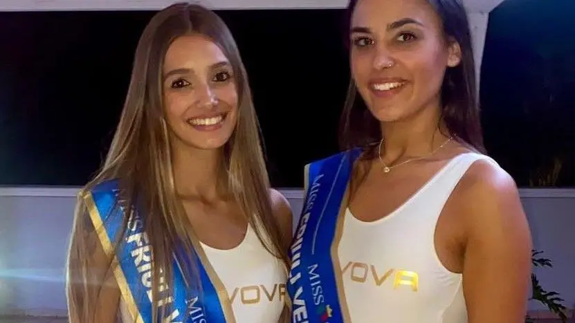 Le due miss: da sinistra, Lisa Piran, ventidue, di Staranzano, e Jenny Ferino, 19 anni, di Santa Maria di Lestizza