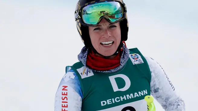 08.02.2017, St. Moritz, SUI, FIS Weltmeisterschaften Ski Alpin, St. Moritz 2017, Abfahrt, Damen, 2. Training, im Bild Lara Gut (SUI) // reacts after the 2nd practice run of ladie's Downhill of the FIS Ski World Championships 2017. St. Moritz, Switzerland on 2017/02/08. EXPA Pictures © 2017, PhotoCredit: EXPA/ Freshfocus/ Christian Pfander..*****ATTENTION - for AUT, SLO, CRO, SRB, BIH, MAZ, ITA only*****