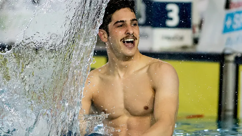 RESTIVO Matteo FlorentiaNuotoClub record italiano 200 dorso uomini Stadio del Nuoto Riccione Campionati Italiani Nazionali Assoluti Nuoto UnipolSai Primaverili Fin Riccione Italy 06-04-2017 Photo Giorgio Scala/Deepbluemedia/Insidefoto