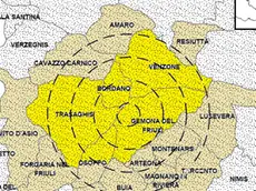 L'epicentro del terremoto a Bordano