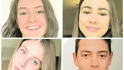 Da sinistra in alto, Michela Scialbi e Giulia Sassara; in basso, Elena Mariuzza e Marco Fantini