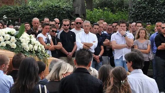 Lauzacco 27 Agosto2011 Chiesa Sant' Agata a Lauzacco Funerali di Marika Petrella deceduta a seguito di un incidente stradale sulla sr 353 a Mortegliano. Telefoto Copyright Foto PFP