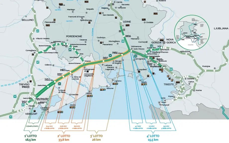 La mappa dei lavori e la divisione in lotti