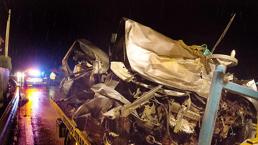 FERRO - FOTOPIRAN - BATTAGLIA -LUOGO INCIDENTE MORTALE STRADA BATTAGLIA