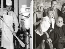 Edoardo Roncadin nel 1969 a sinistra; a destra con la sua famiglia (Credit foto Sito Roncadin)