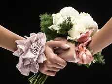 Due donne si tengono per mano ANSA/ANGELO CARCONI