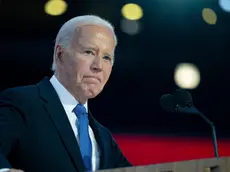 epa11556274 United States President Joe Biden delivers remarks at the 2024 Democratic National Convention in Chicago, Illinois, USA, 19 August 2024 (issued 20 August 2024). The 2024 Democratic National Convention is being held from 19 to 22 August 2024, during which delegates of the United States' Democratic Party will vote on the party's platform and ceremonially vote for the party's nominee for president, Vice President Kamala Harris, and for vice president, Governor Tim Walz of Minnesota, for the upcoming presidential election. EPA/ANNABELLE GORDON / CNP / POOL