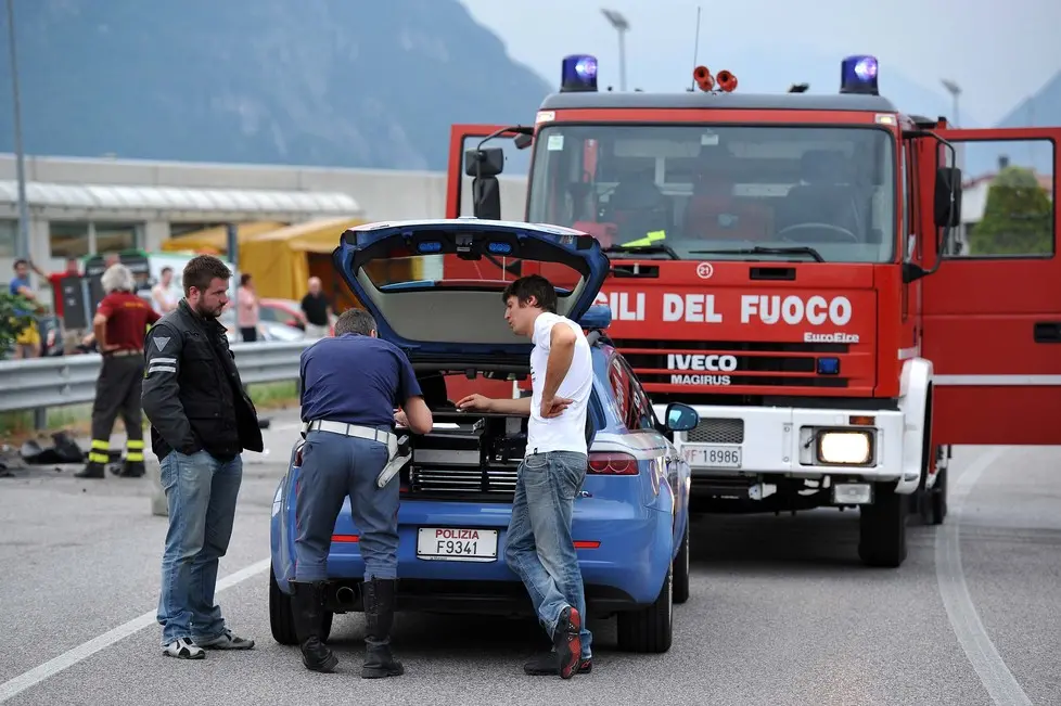Gemona 22 giugno 2014 Incidente mortale tra due moto ed un auto. Copyright Foto Petrussi / Ferraro Simone