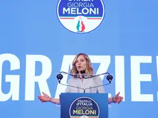 Italian Prime Minister Giorgia Meloni at the headquarters of the Brothers of Italy (Fratelli d'Italia) speaks to journalists about the European Parliament election, in Rome, Italy, 9 June 2024. ANSA/GIUSEPPE LAMI